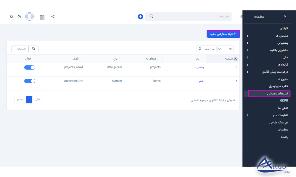 آموزش آرگو سی آر ام